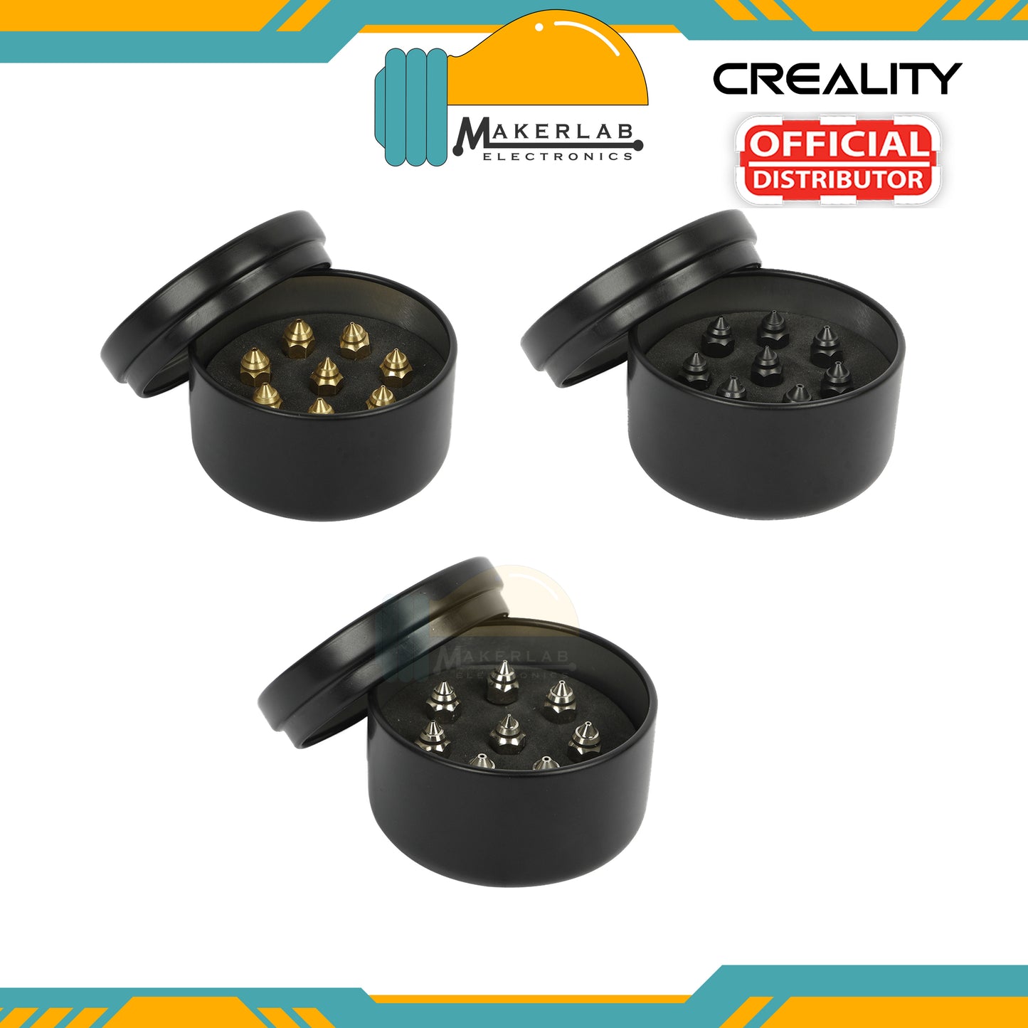 Creality High-end Brass Nozzle | Hardened Steel Nozzle | Copper Alloy Nozzle High Quality for 3D Printer