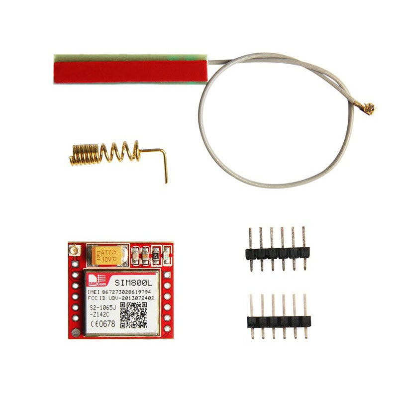 Mini SIM800L GPRS GSM Breakout Module with PCB Antenna Red