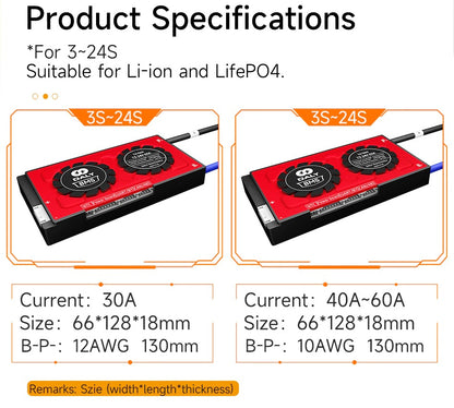 Daly NMC 16S 30A || 40A 60V Smart BMS BT CAN