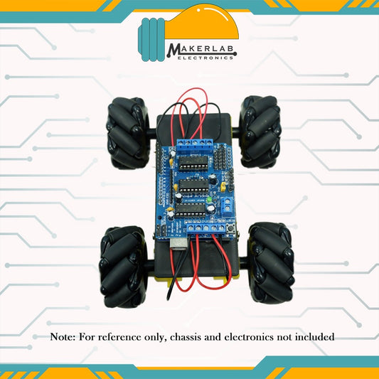 60mm Mecanum Wheel Set Omnidirectional Smart Robot Car with 6.7mm coupling and Screw Black Red