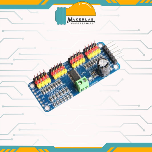 16-Channel 12-bit PWM Servo Driver - PCA9685 (Soldered)