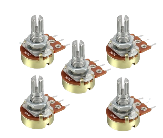 5 PCS B10k Rotary Knob type / 10k Ohm Precision Potentiometer