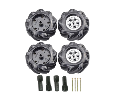 60mm Mecanum Wheel Set Omnidirectional Smart Robot Car with 6.7mm coupling and Screw Black Red