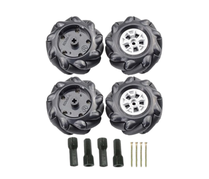 60mm Mecanum Wheel Set Omnidirectional Smart Robot Car with 6.7mm coupling and Screw Black Red