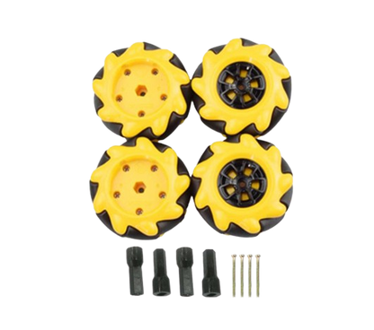 60mm Mecanum Wheel Set Omnidirectional Smart Robot Car with 6.7mm coupling and Screw Black Red