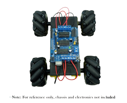 60mm Mecanum Wheel Set Omnidirectional Smart Robot Car with 6.7mm coupling and Screw Black Red