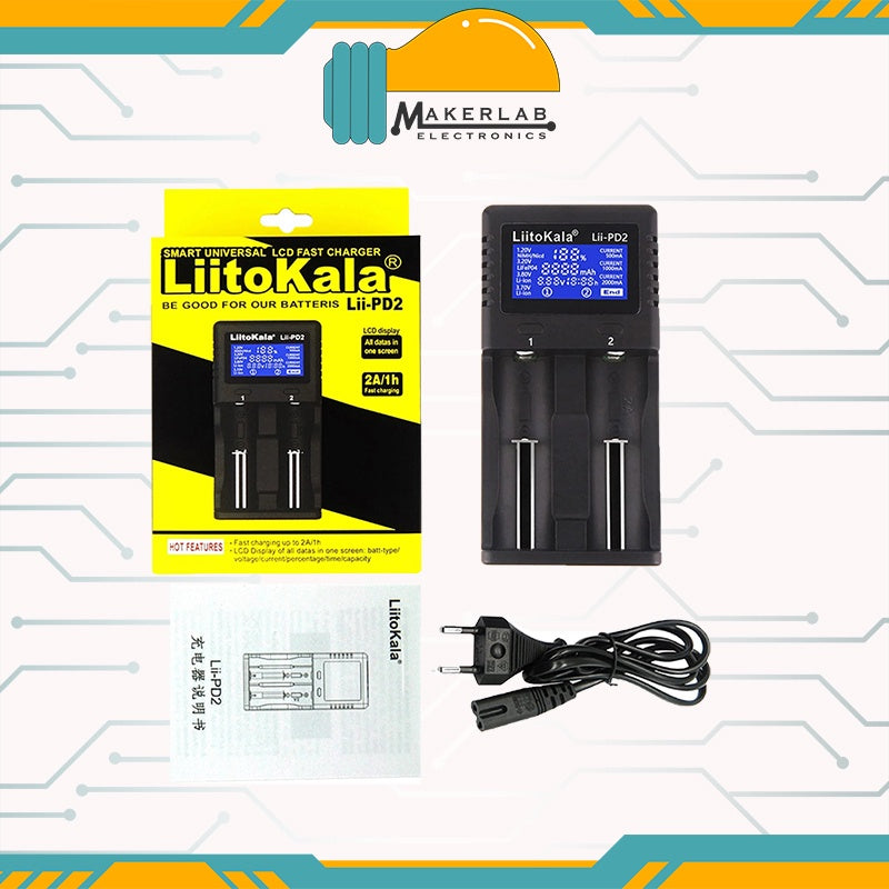 LiitoKala Lii-PD2/Lii-PD4 Battery Charger 26650 21700 18650 18350 14500 AA AAA