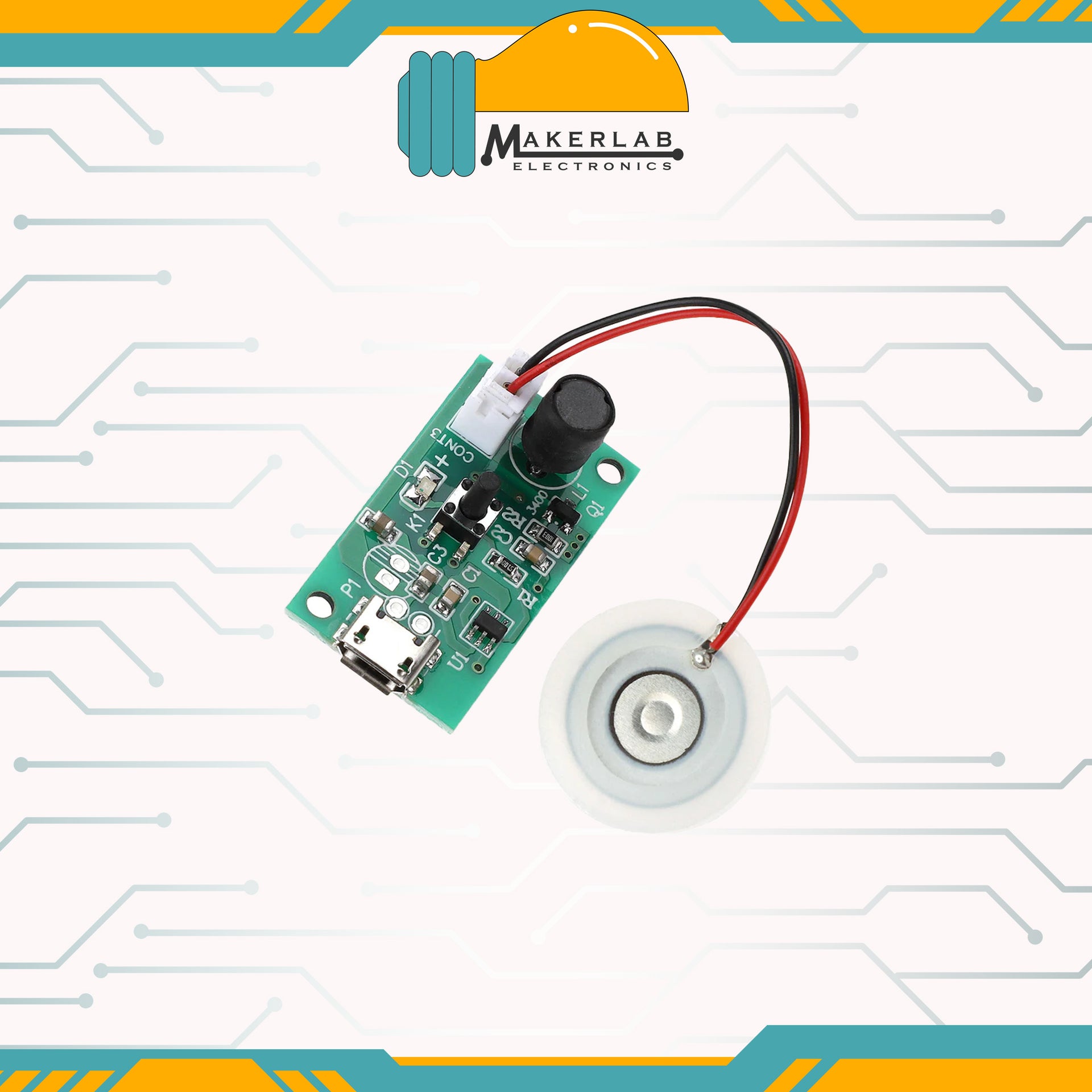 3pcs Mist Maker Plaque d'atomisation avec 5V Usb Humidificateur Module  Integrated Circuit Board Driver Wit