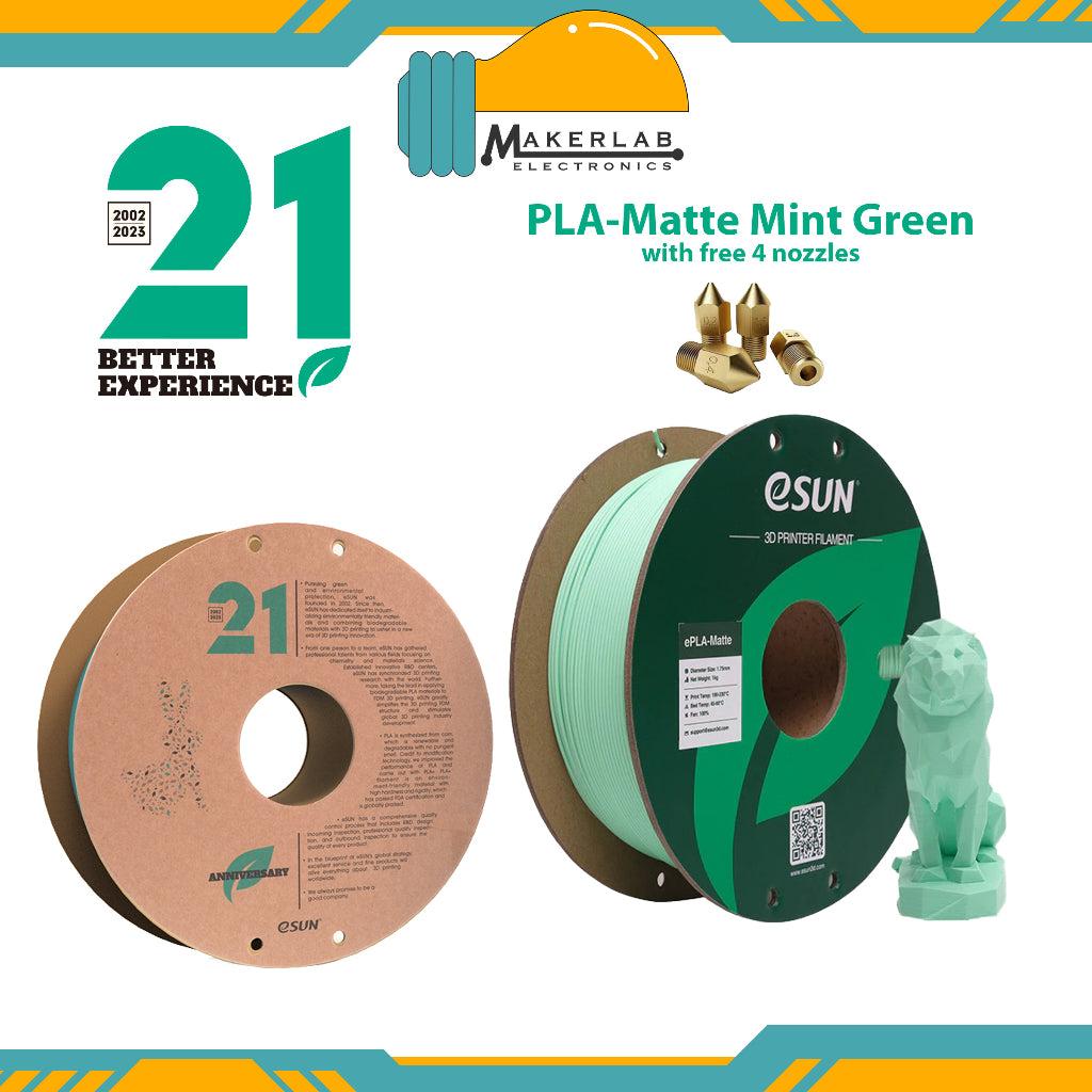 ESUN ePLA Matte Filament V2.0 Better Formulation 1.75mm 1KG Spool 3D Printer PLA