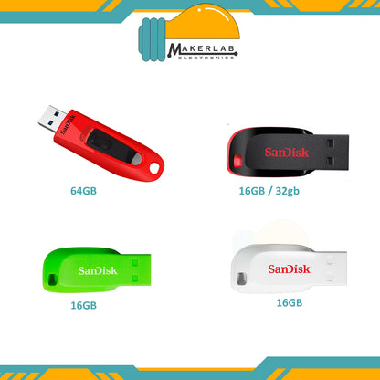 Cruzer Blade 16GB l 32GB USB 2.0 l 64GB 3.0 Ultra Flash Drive Sandisk