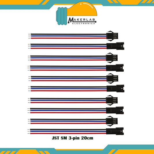 JST SM 3-PIN Plug Male to Female Wire Cable Connector- 5 Pairs