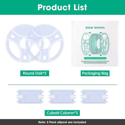 eSUN Reuseable Spool Espool for 1kg Refilament of Esun PLA+ and PETG Filament for 3D Printer