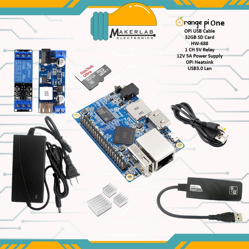 Orange Pi One H3 1GB DDR Quad-core Mini Computer with Optional Custom Board - OPi1 FuxMulti Kit