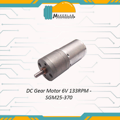 DC Gear Motor 6V 12RPM | 77RPM | 133RPM | 176RPM | 12V 188RPM | 250RPM | 399RPM | 915RPM - SGM25-370