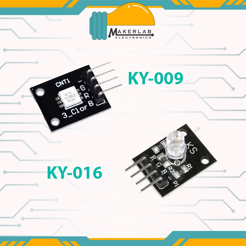 KY-009 SMD RGB LED Module | KY-016 RGB Module DIP type Sensor Module for Arduino DIY Starter Kit