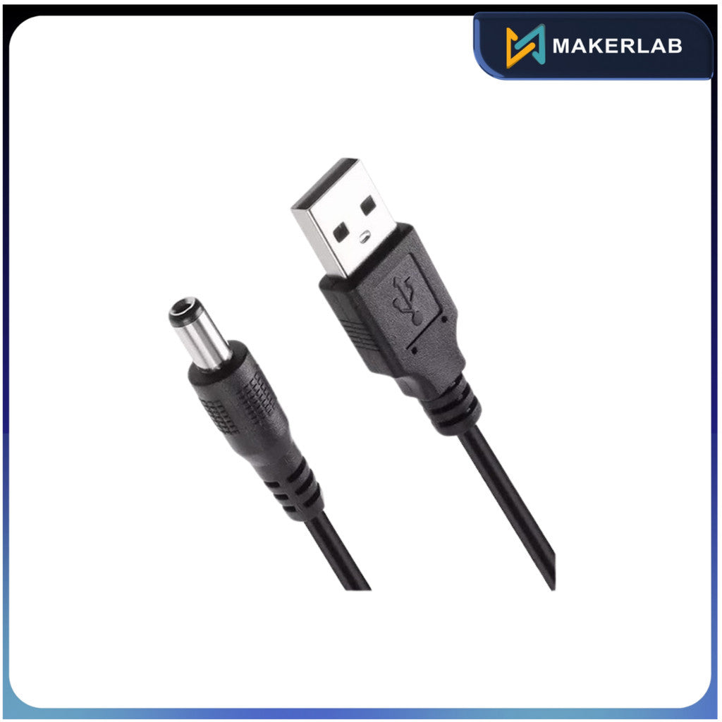 USB to DC 5.5mm Plug Jack USB Power Cable