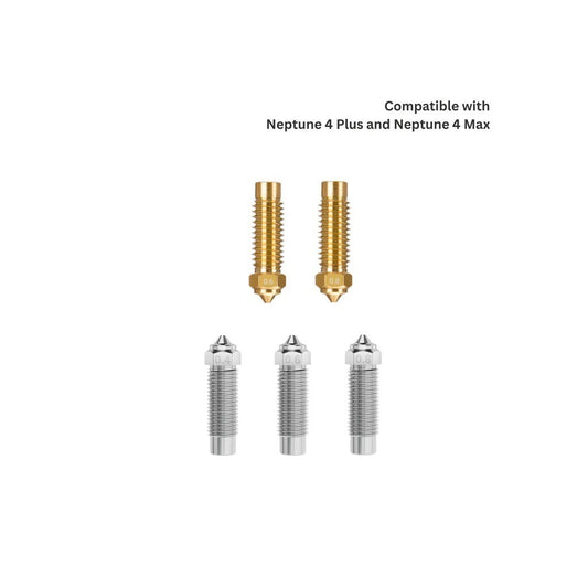 Elegoo Brass 0.6 0.8 Hardened Steel 0.4 0.6 0.8 Nozzle for Neptune 4 Plus Neptune 4 Max 3D Printer