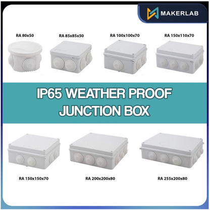 CCTV Outdoor Junction Box IP65 IP55 IP44 Weather Water Proof Enclosure with Rubber Gasket & Screws  RA Series