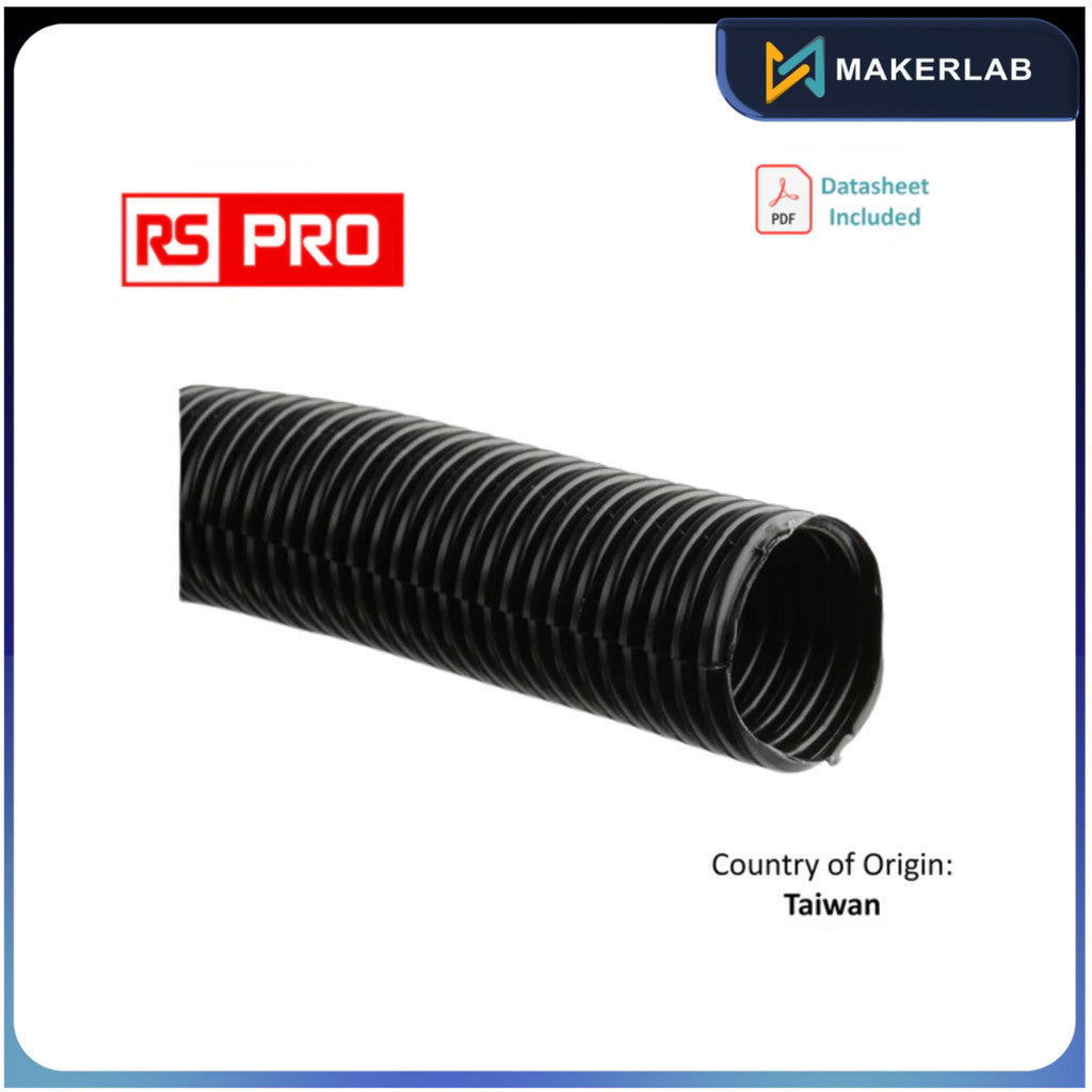 755-9026 | RS PRO Flexible, Split Conduit, 25mm Nominal Diameter, Plastic, Black