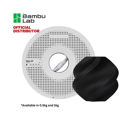 Bambu Lab 3D Printer PA6-CF Black Filament 1.75mm 0.5KG 1KG