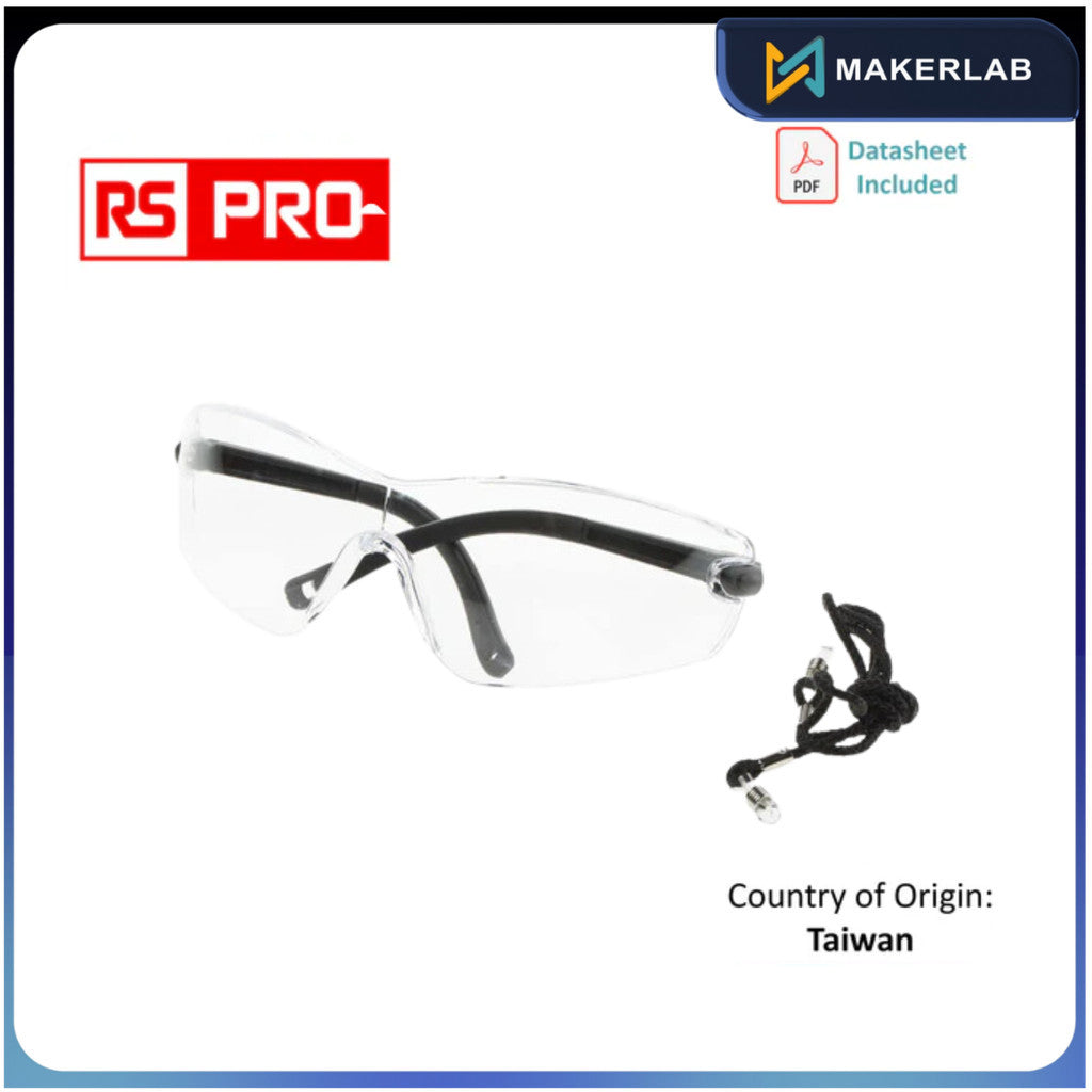 918-5737 | RS PRO UV Safety Glasses, Clear Polycarbonate Lens