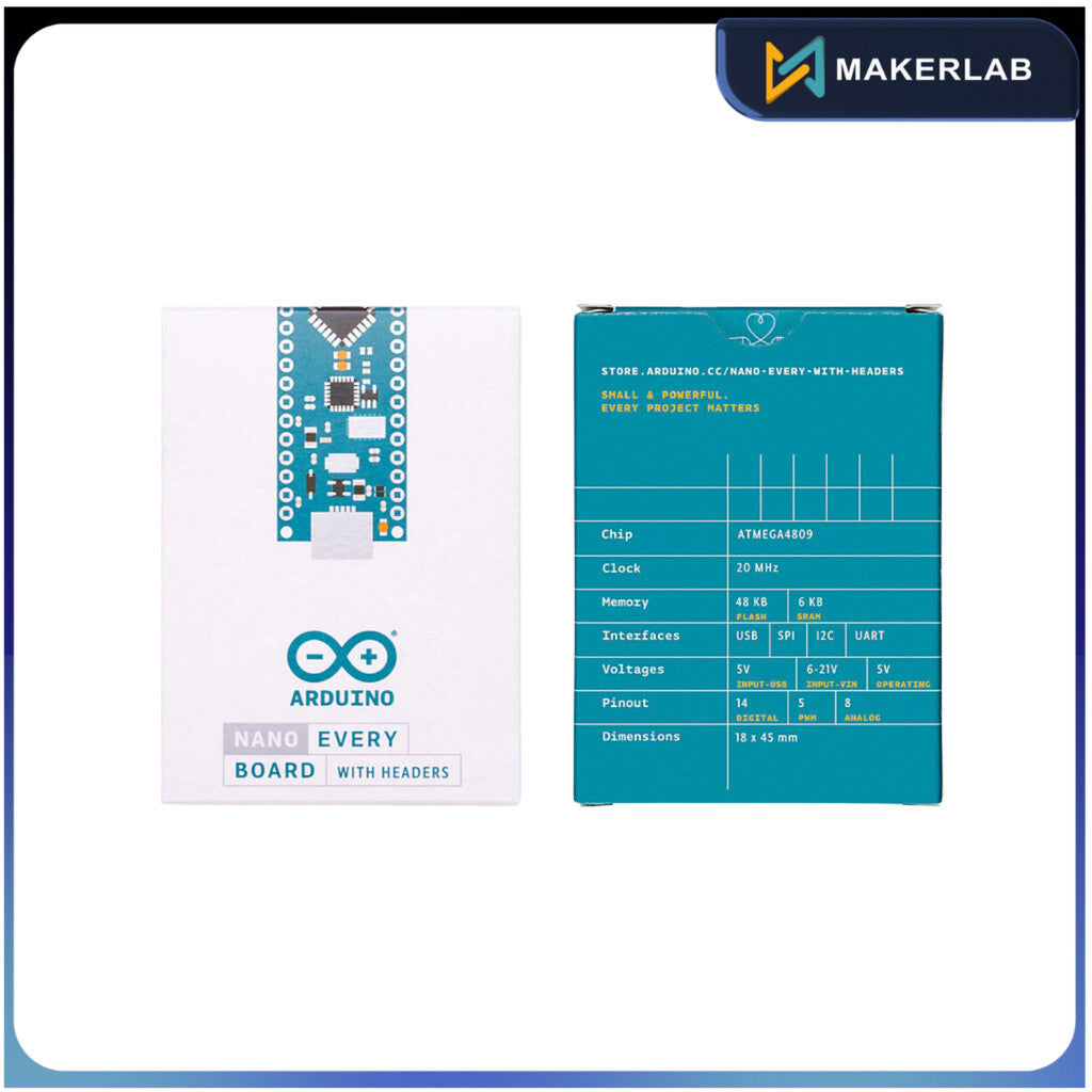 Arduino Nano Every with headers