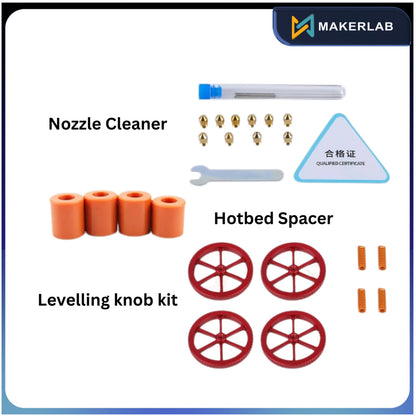 Creality Nozzle Needle Cleaners | Hotbed Leveling Silicone Spacer Silica Column | Red levelling knob