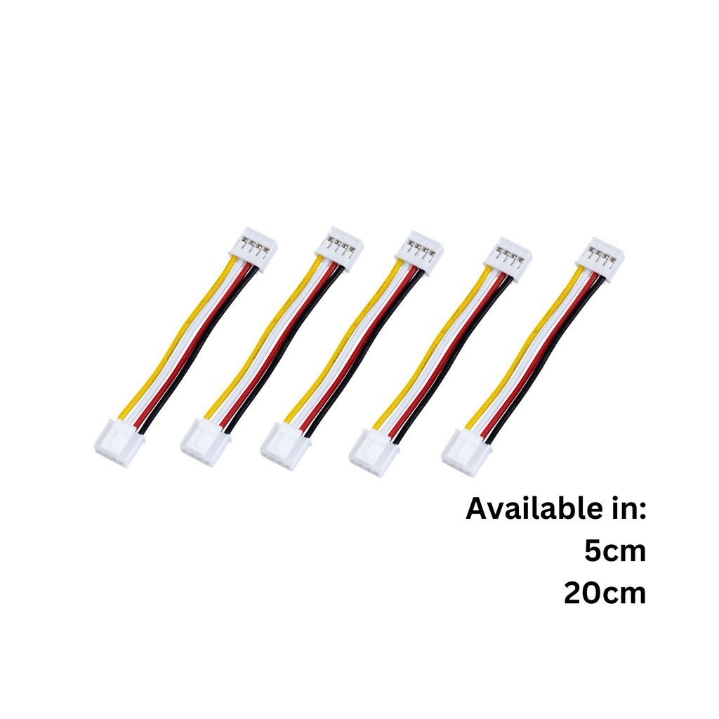 Grove - Universal 4 Pin Buckled 5cm 20cm Cable (5 PCs pack)