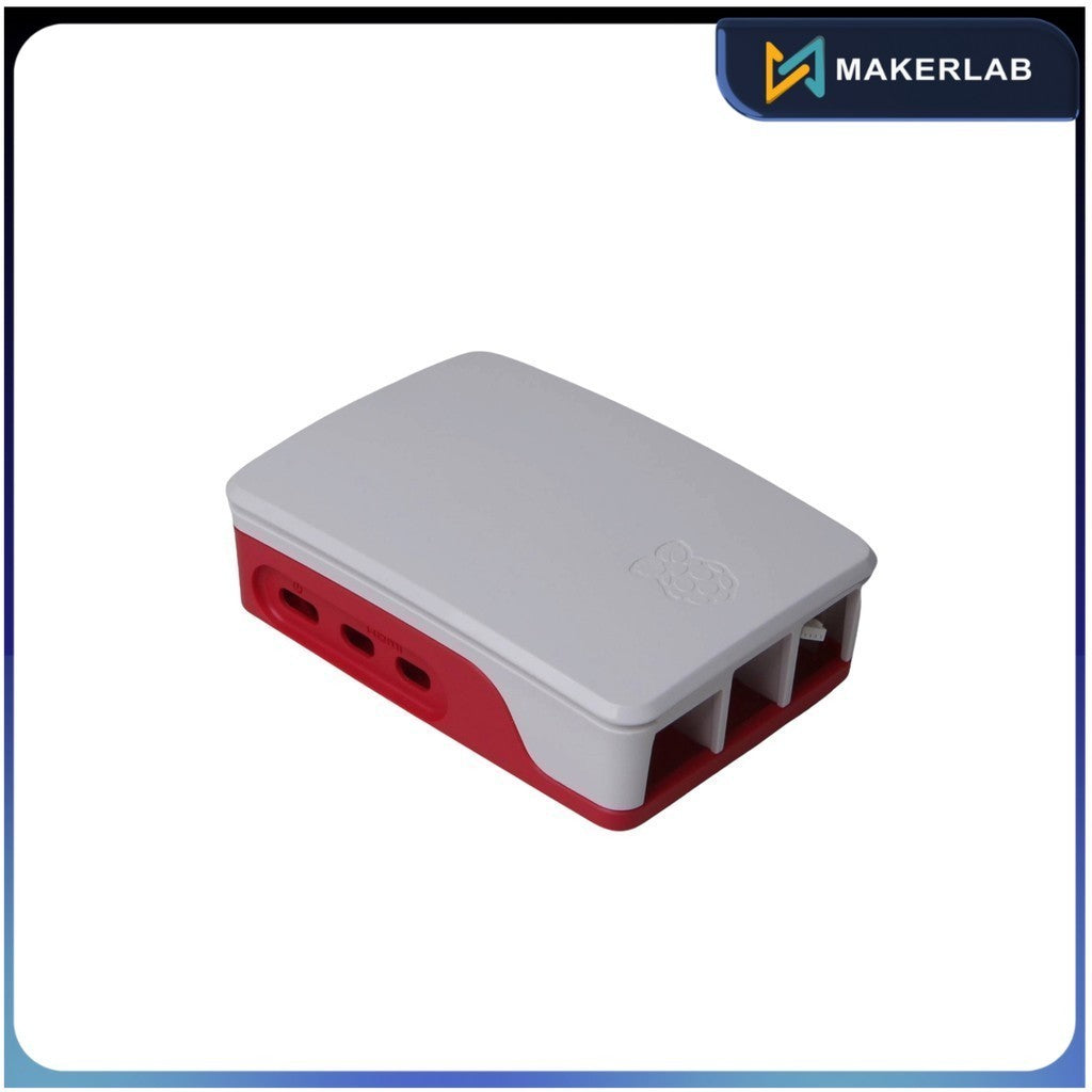 Red+White Raspberry Pi 5 Case ABS Enclosure Box Shell