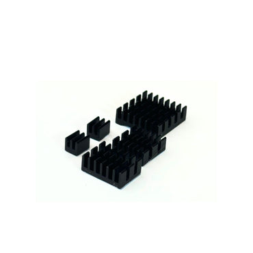 Black 5 in 1 Aluminum Heat Sink Set for Raspberry Pi 5