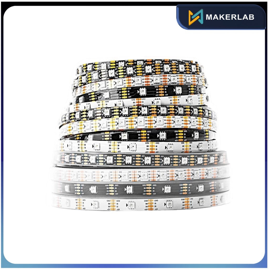 5V WS2813 Neopixel Programmable RGB LED Strip 60 LEDs/M IP65 IP67 4 Wires - 1 Roll of 5 meters