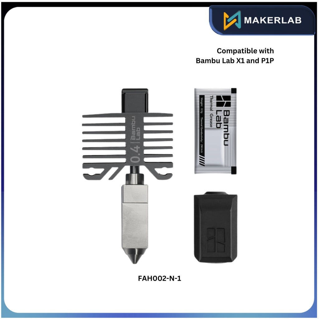 Bambu Lab 0.4mm Hotend with Stainless Steel nozzle for X1 series and P1P 3D Printer