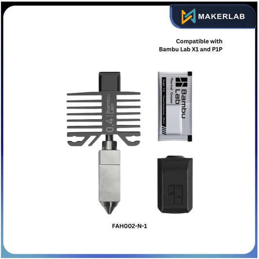 Bambu Lab 0.4mm Hotend with Stainless Steel nozzle for X1 series and P1P 3D Printer