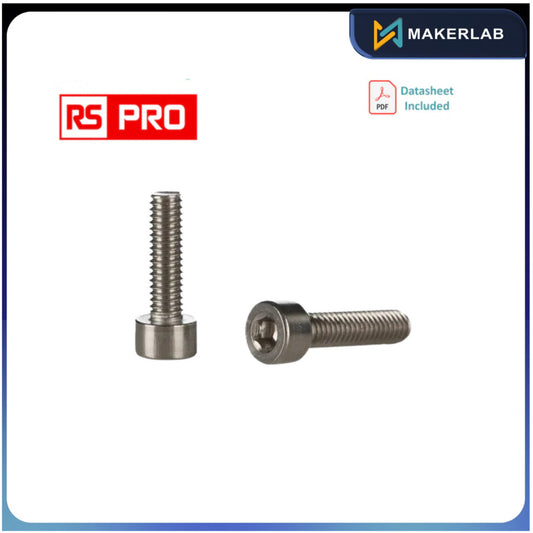 660-4636 | RS PRO Plain Stainless Steel Hex Socket Cap Screw, DIN 912, M3 x 10mm (1 Pack of 50)