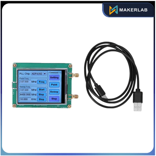 HLZS-35-4400M ADF4351 ADF4350 RF Signal Source Signal Generator Wave/Point Frequency Sweep Touch Screen LCD Control Display