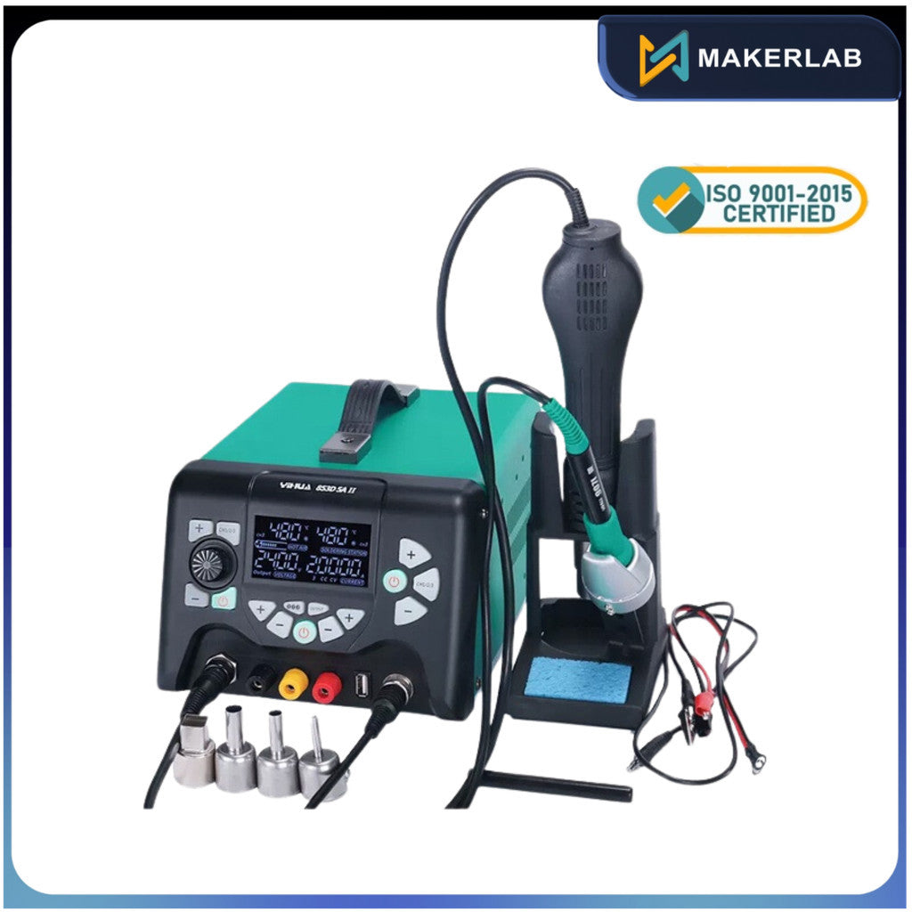 Yihua 853D5A-II 3 in 1 Soldering Rework Station with Hot Air Heat Gun and Soldering Iron