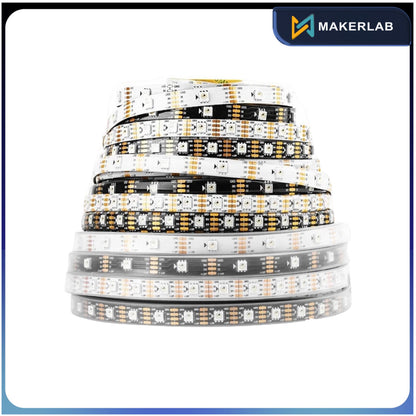 12V WS2815 Neopixel Programmable RGB LED Strip 60 LEDs/M IP65 IP67 4 Wires - 1 Roll of 5 meters