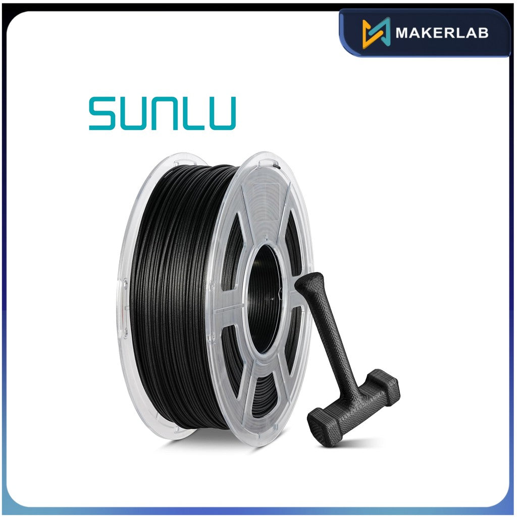 Sunlu PA6-CF (Carbon Fiber Nylon) Black 3D Printer Filament 1.75mm 1KG