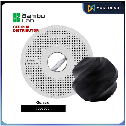 Bambu Lab 3D Printer PLA Matte Charcoal Filament 1.7mm 1KG