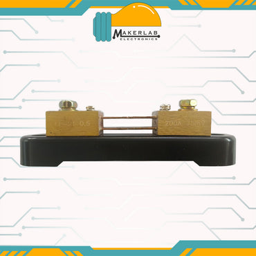 Current Shunt Resistor 200A 75mV with Black Base