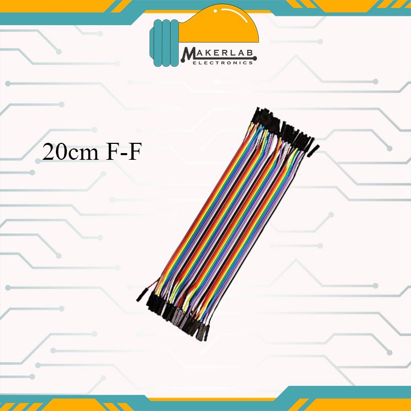 MakerSpot 40pin 8inch Breadboard Jumper Wires Male to Female Ribbon GPIO  Cable (1 Pack) - MakerSpot