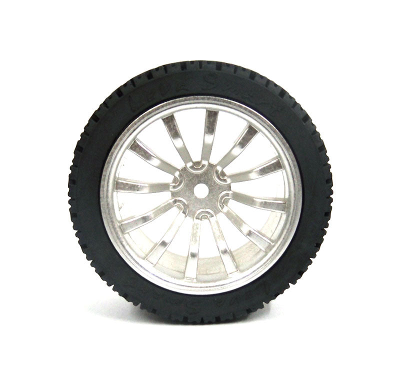 65mm Rubber Wheel Silver