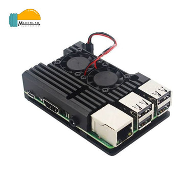 Raspberry Pi 3 Model B B+ Aluminum Heatsink Case with Dual Fan